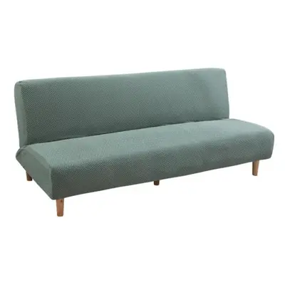 (cyan, D 190-210cm) Folding Sofa Bed Cover Elastic Armless Futon Sofa Cover Solid Color All -inc