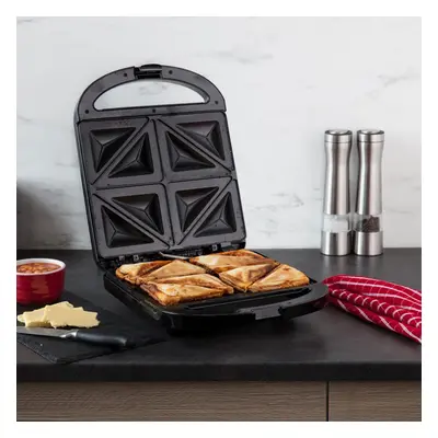 (Single) Sandwich Toaster/Toaster - Toasts Slices of Toast, Slices and Seals, Non-Stick Easy-Cle