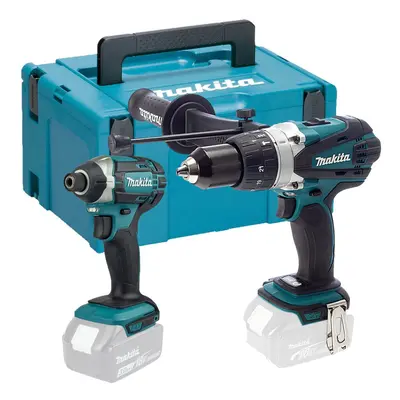 Makita DLX2145 18v LXT DHP458 Combi Hammer Drill + DTD152 Impact Driver + Makpac