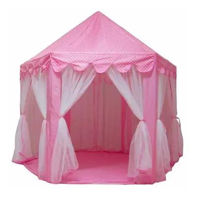 (pink) Large Princess Castle Children Indoor Play Tent Portable Tulle Garden Folding Play Tent P