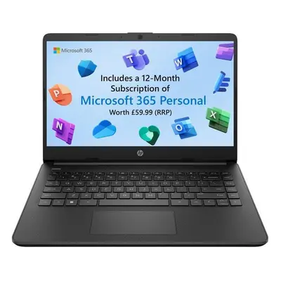 HP 14s-dq0518sa 14" Laptop - IntelÂ® CeleronÂ®, GB eMMC, Black