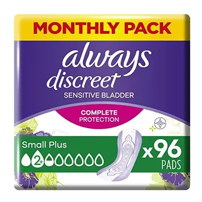 Discreet Incontinence Pads Women Small Plus Moderate Absorbency Pads x Packs Odour Neutraliser F