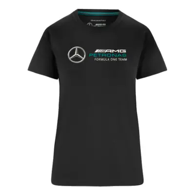 (XS) Mercedes Large Logo Tee (Black) - Ladies