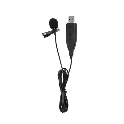 1.5m USB Lavalier Lapel Microphone Omnidirectional Mic for Computer Mobile Phone Live Broadcast 