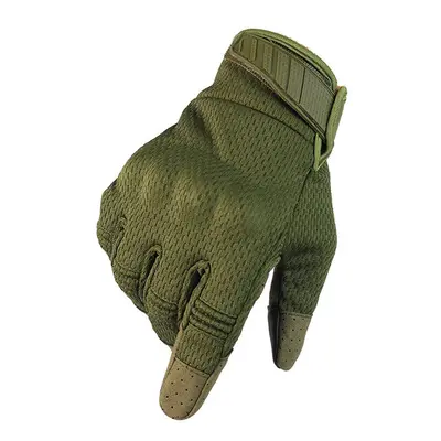 (Green, XL) Hiking Fishing Gloves Full Finger Shooting Tactical Hunting Climbing Cs Gloves Durab