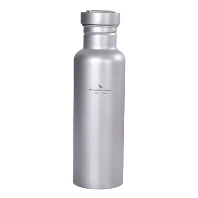 (750ml) Titanium Sports Bottle with Hanging Lid Tea Cup Outdoor Camping Cycling Wide-mouth Water