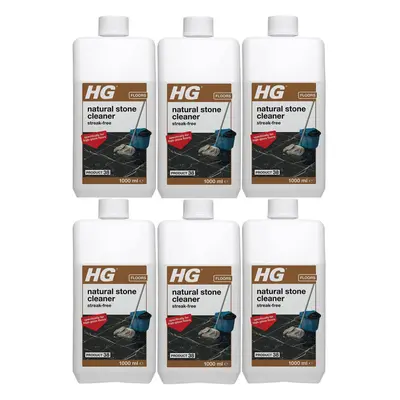 6 x HG Floors Natural Stone Cleaner Streak-Free Product - Litre