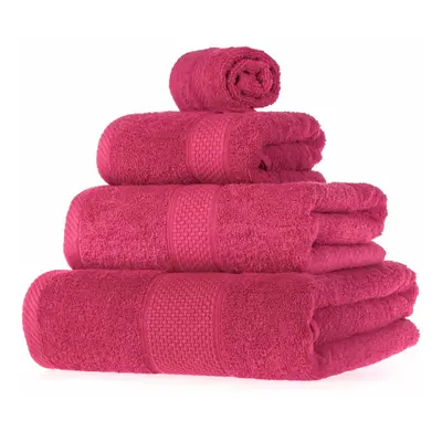 (Raspberry, Piece Set) 100% Turkish Cotton GSM