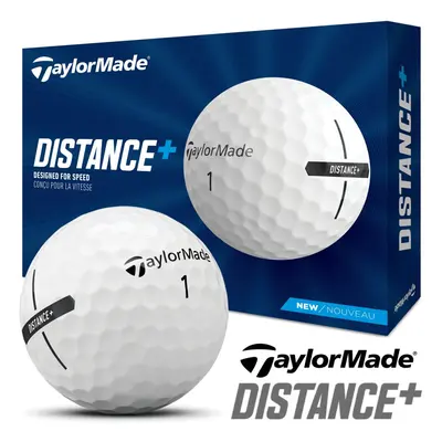 TAYLORMADE DISTANCE+ WHITE GOLF BALLS / NEW FOR