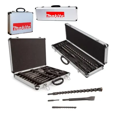 Makita D-21200 D-21191 Piece SDS Plus Drill Bullet Cold Flat Chisel Set Case