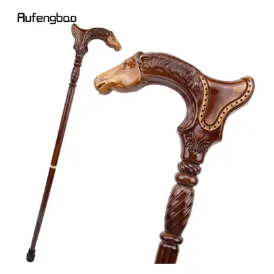 (as the picture) Horse Brown Wooden Fashion Walking Stick Decorative Vampire Cospaly Party Wood 