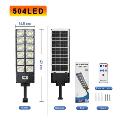 (504LED SOLAR) 10000watts Super Bright Outdoor Solar Lamp Waterproof Ultra Wide Lighting Street 