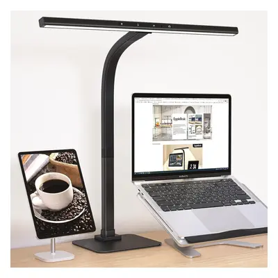 (Black) Top office desk lamp, desk lighting, surveillance light, color modes, automatic dimming