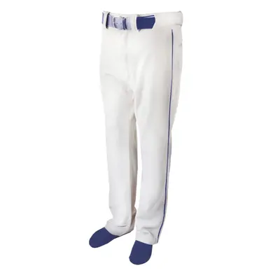 BASEBALL PANT W/ PIPING-WHITE/NAVY-YM