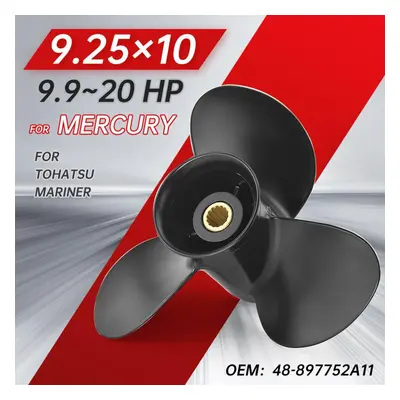 Outboard Propeller For Tohatsu Mercury 9.9hp 15hp 20hp 9.25*10 Boat Aluminum Alloy Screw Blade S