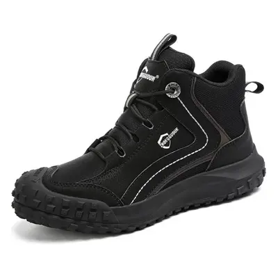 (black, 43) Steel Toe Work Safety Boots Men Protective Indestructible Boots Male Work Shoes Man 