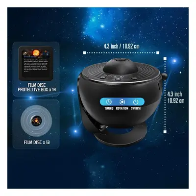 (black) 1pc In Star Projector Night Light, Galaxy Projector, Planetarium Projector For Bedroom, 