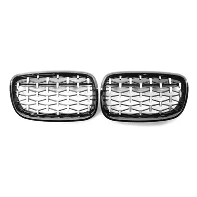 (black) Pair Of Car Front Grille Front Kidney Grilles Car Front Hood Bumper Kidney Grille Replac