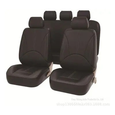 (black, 5-seat 9-piece set) Luxurious Leather Universal Car Seat Cover Ideal For Cross-border Ma