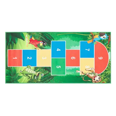 Kids Rug Hopscotch Print x cm Green BABADAG