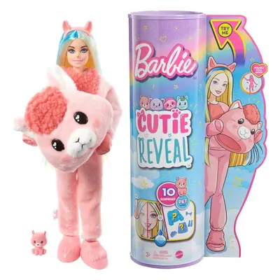 Barbie Doll cutie Reveal Llama Fantasy Series Doll with Surprises Pet, color change and Accessor