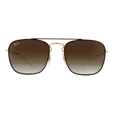 Ray-Ban Sunglasses 905513 Gold Top On Brown Brown Gradient Dark Brown