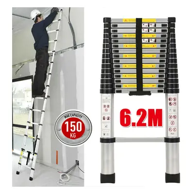 6.2M Heavy Duty Aluminium Folding Multi-Purpose Telescopic Step Ladder