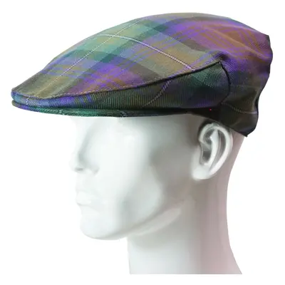 (Large) Flat Cap Mens Pure Wool Isle of Skye Tartan Scottish Tweed Casual Golf Hat