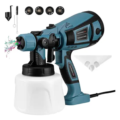 Upgraded paint spray gun with nozzles and spray patterns, 1400ML electric paint sprayer, max 120