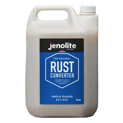 (5 Litre) JENOLITE Original Rust Converter | Convert Rust Into A Ready To Paint Surface | One Ap