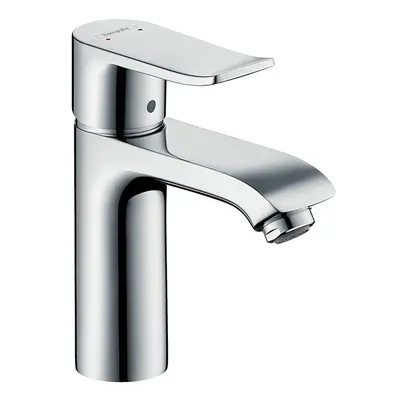 hansgrohe Metris Basin Tap Low Flow, Without Waste, Chrome, Silver, Spout height cm