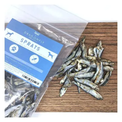 Dragonfly Products Dried Sprats for Dogs and Cats Natural Grain Free Fish Treat EU Sourced (500g