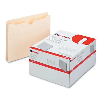 Universal UNV74300T Economical File Jackets with Straight Tab - Letter Size Manila 50/Box