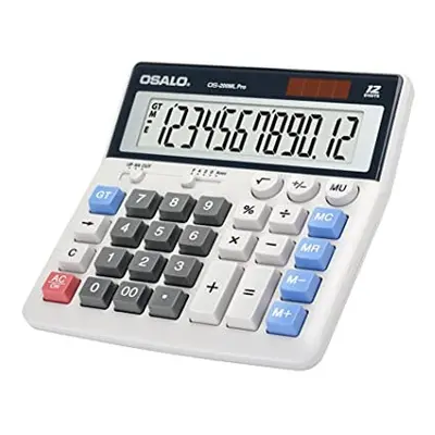 Desktop Calculator Extra Large LCD Display 12-Digit Big Number Accounting Calculator with Giant 