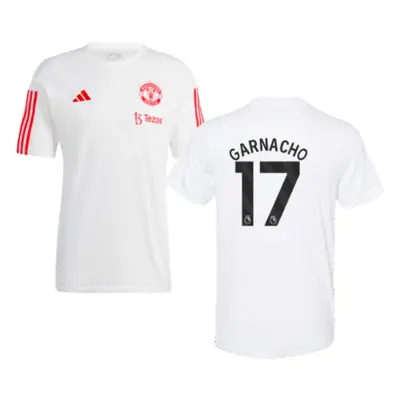 (S) Man Utd Training Tee (White) (Garnacho 17)