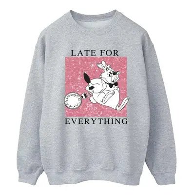 Disney Womens/Ladies Alice In Wonderland White Rabbit Sweatshirt