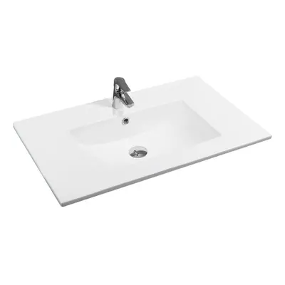 4001A Ceramic 76cm Thin-Edge Inset Basin with Scooped Bowl