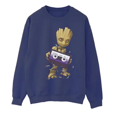 (4XL, Navy Blue) Marvel Mens Guardians Of The Galaxy Groot Cosmic Tape Sweatshirt