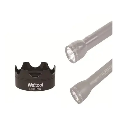 Weltool LB03 Flashlight Bezel Black Stainless Steel Tactical Ring Torch Head Cover Attack Head