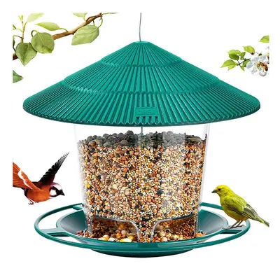 New Waterproof Gazebo Hanging Wild Bird Feeder Outdoor Container With Hang Rope Feeding House T