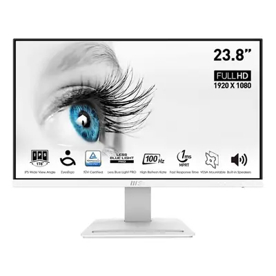 MSI PRO MP243XW Productivity Monitor - White, FHD, 100Hz, Speakers