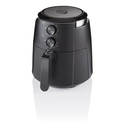 4.7 liter manual air fryer, adjustable temperature, 60-minute timer, compact, watts, matte black