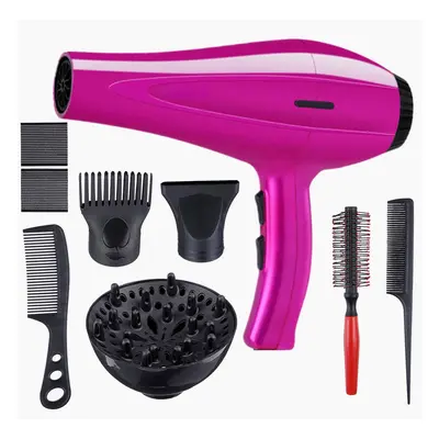 (Purple) 2000W Powerful High Concentration Ion Hair Dryer Heat Tool Dryer Heat Settings Speed wi