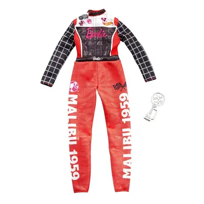 Barbie Clothes - Career Outfit Doll Racecar Driver Jumpsuit with Trophy Multi