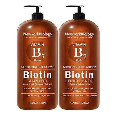 Biotin Shampoo and Conditioner Set 500ml for Hair Growth and Thinning Hair Thickening Formula fo