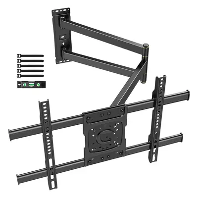 (Black) TV Wall Mount with 838mm Long Arm, Long Arm TV Wall Mount Swivel Tilt Extension for Inch