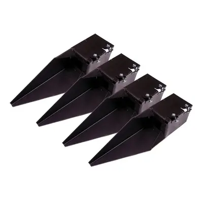 (Pack of 4) Timber Fence Post Repair Spurs 75MM (Metal Wedge)