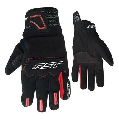 (9 (M)) RST Rider CE Textile Gloves Red / Black