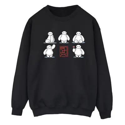 (XL, Black) Disney Womens/Ladies Big Hero Baymax Many Poses Sweatshirt