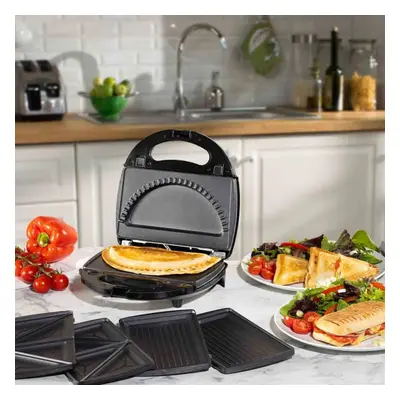 Daewoo in Sandwich Maker Crimper & Panini Press Toaster with Triangle Crimp & Grill Plates